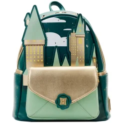 Harry Potter - Golden Hogwarts Castle 10” Faux Leather Mini Backpack