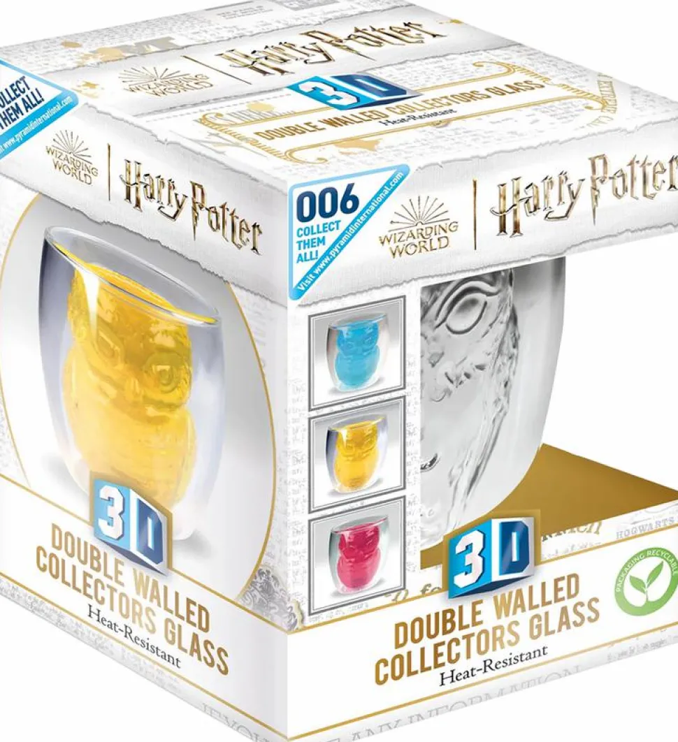 Harry Potter - Hedwig 3D Double Walled Collector's Glass