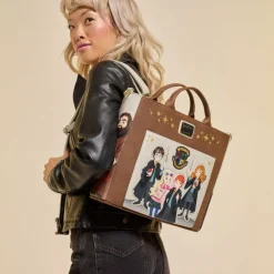 Harry Potter - Hogwarts 11" Faux Leather Convertible Tote Bag