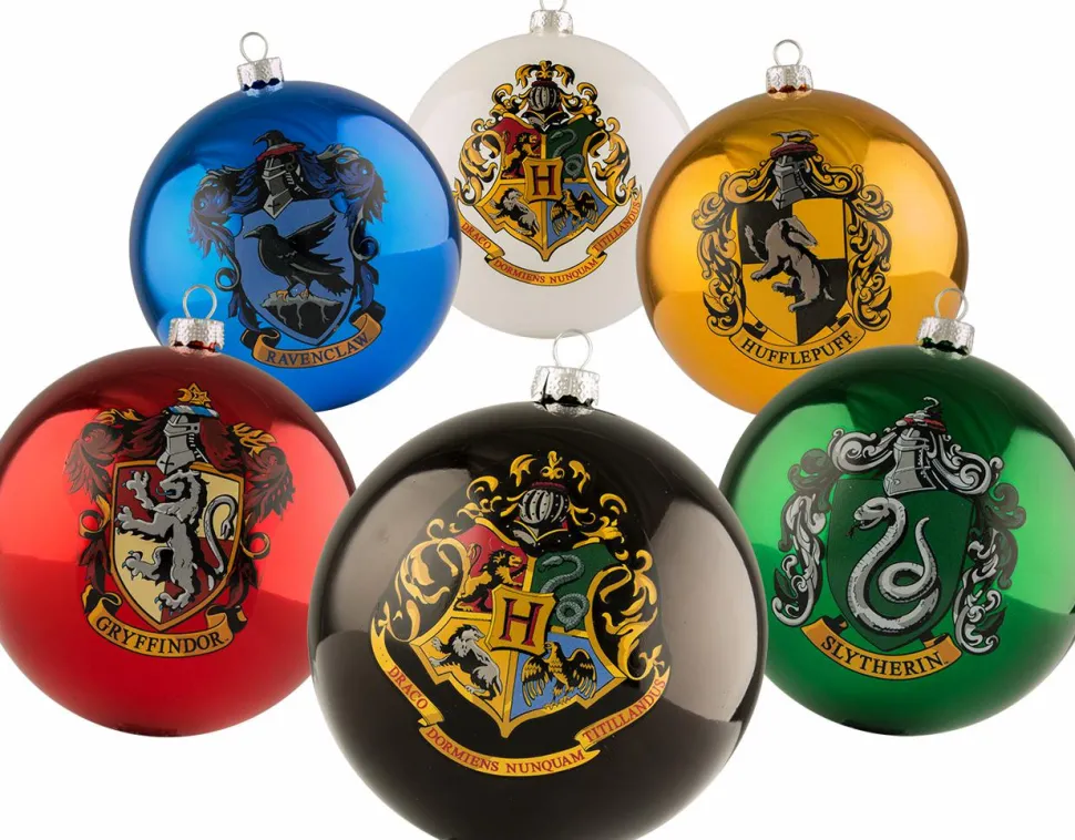 Harry Potter - House Crest Christmas Baubles Set