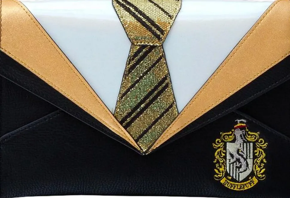 Harry Potter - Hufflepuff School Uniform 9” Faux Leather Flap Clutch