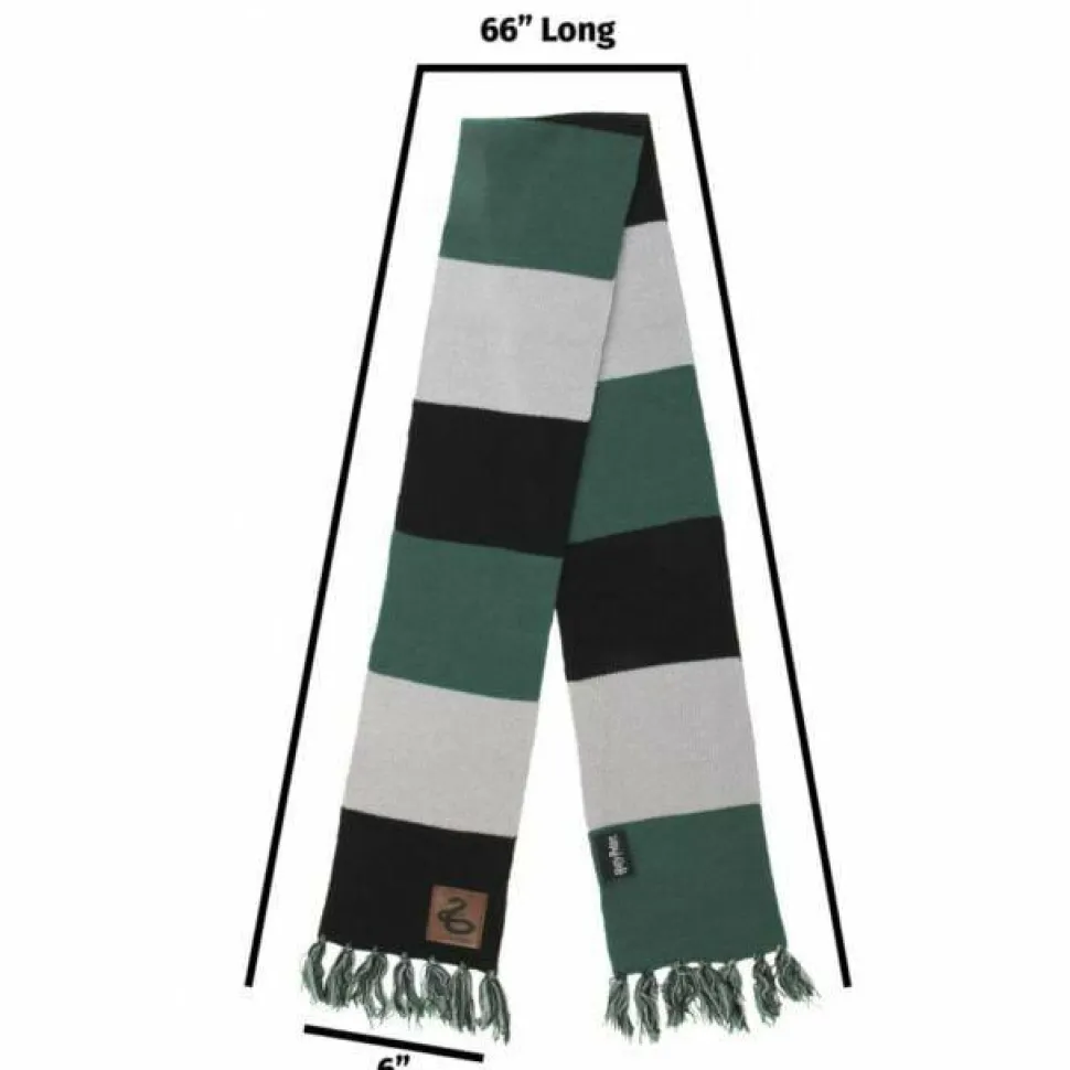 Harry Potter - Slytherin Patch Striped Scarf