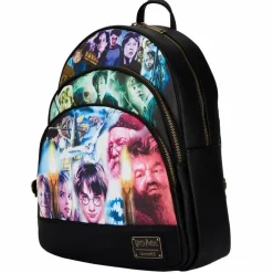 Harry Potter - Trilogy Triple Pocket 13” Faux Leather Mini Backpack