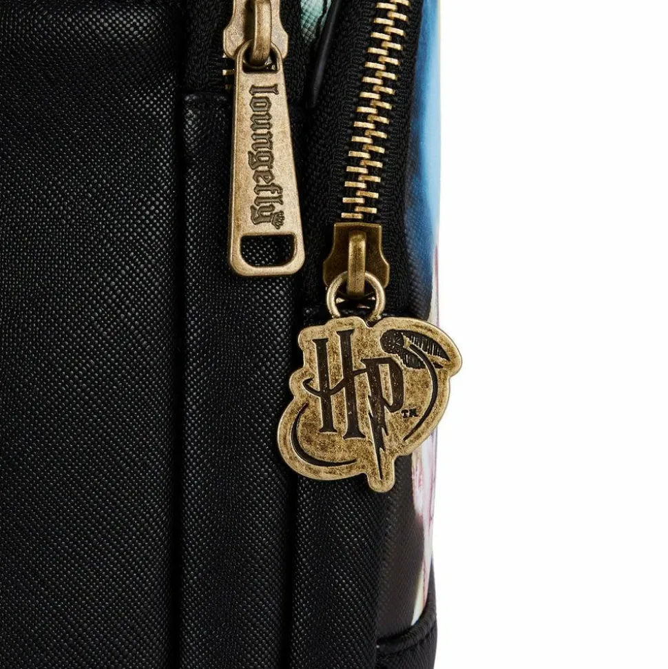 Harry Potter - Trilogy Triple Pocket 13” Faux Leather Mini Backpack