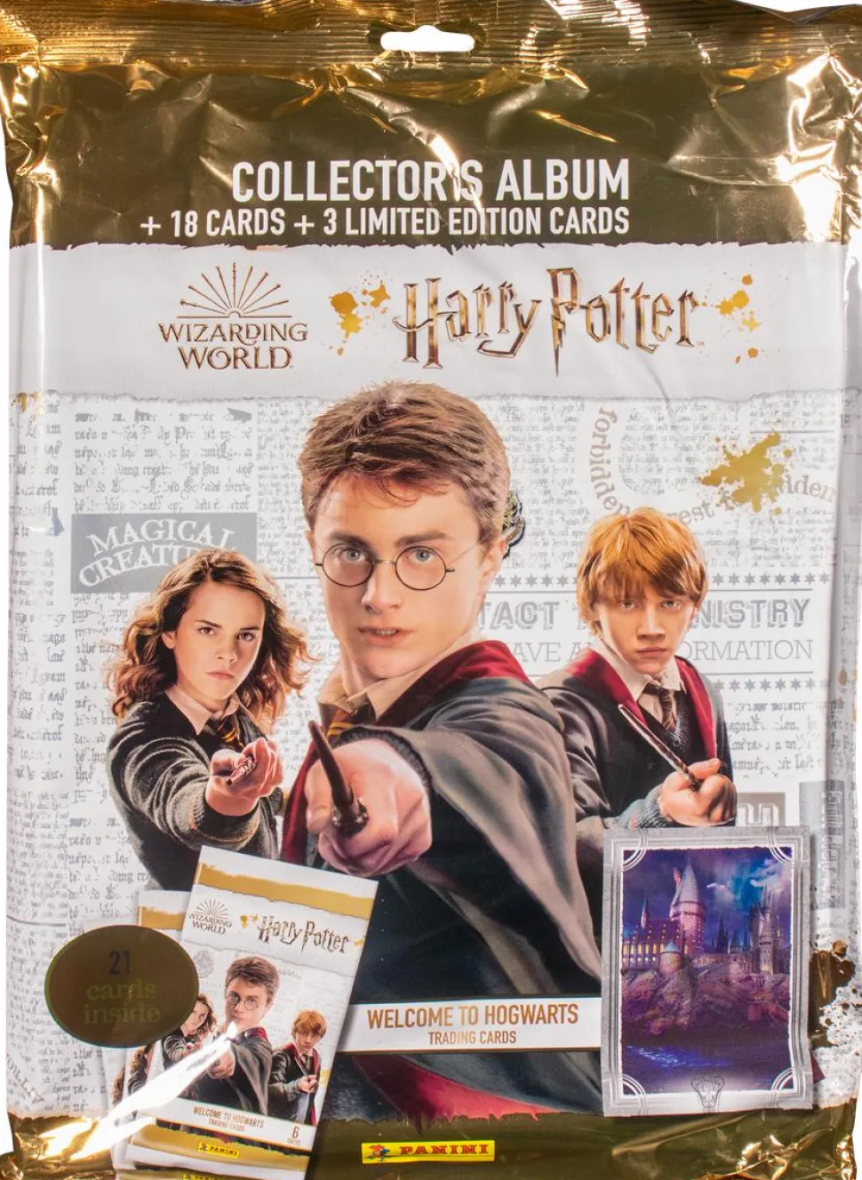 Harry Potter - Welcome to Hogwarts Panini Trading Cards Collector’s Album with 3 Booster Packs