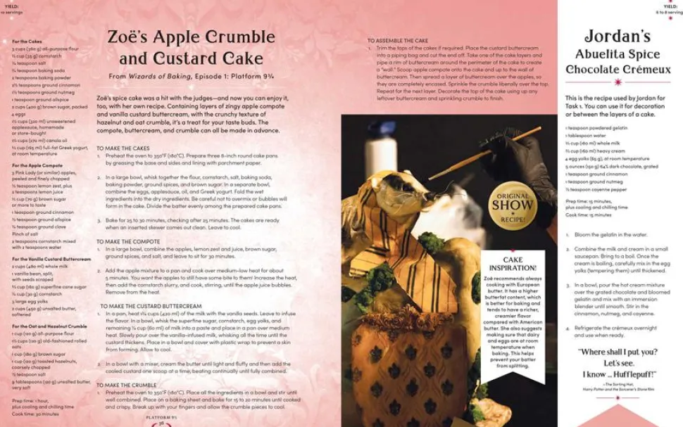 Harry Potter - Wizards of Baking: The Official Companion Guide Hardcover Book
