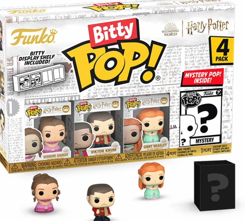 Harry Potter and the Goblet of Fire - Hermione, Viktor Krum, Ginny & Mystery Bitty Pop! Vinyl Figure 4-Pack