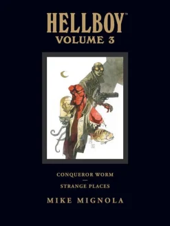 Hellboy - Library Edition Volume 03 Conqueror Worm and Strange Places Hardcover Book
