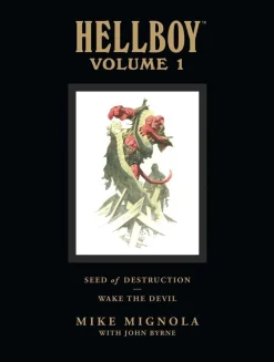 Hellboy - Library Edition Volume 01 Seed of Destruction and Wake the Devil Hardcover Book