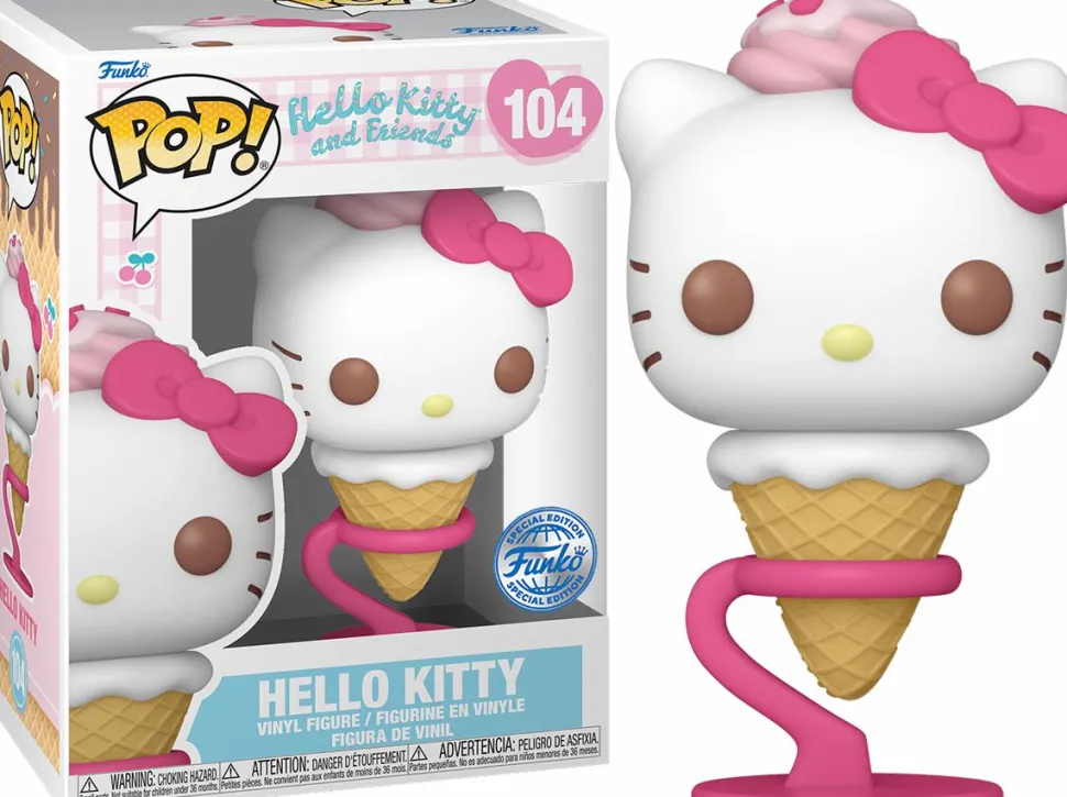 Hello Kitty & Friends - Hello Kitty as Ice Cream Cone Pop! Vinyl Figure (Popcultcha Exclusive)