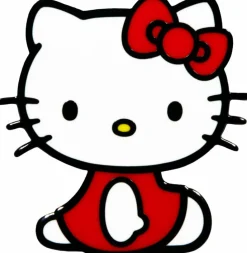 Hello Kitty - Hello Kitty Sitting in Red Dress Enamel Pin #3