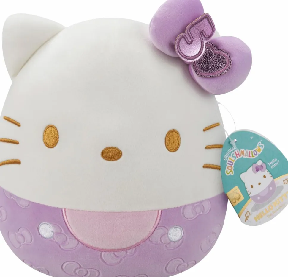 Hello Kitty - Hello Kitty with Purple Bow 50th Anniversary Squishmallows 8" Plush