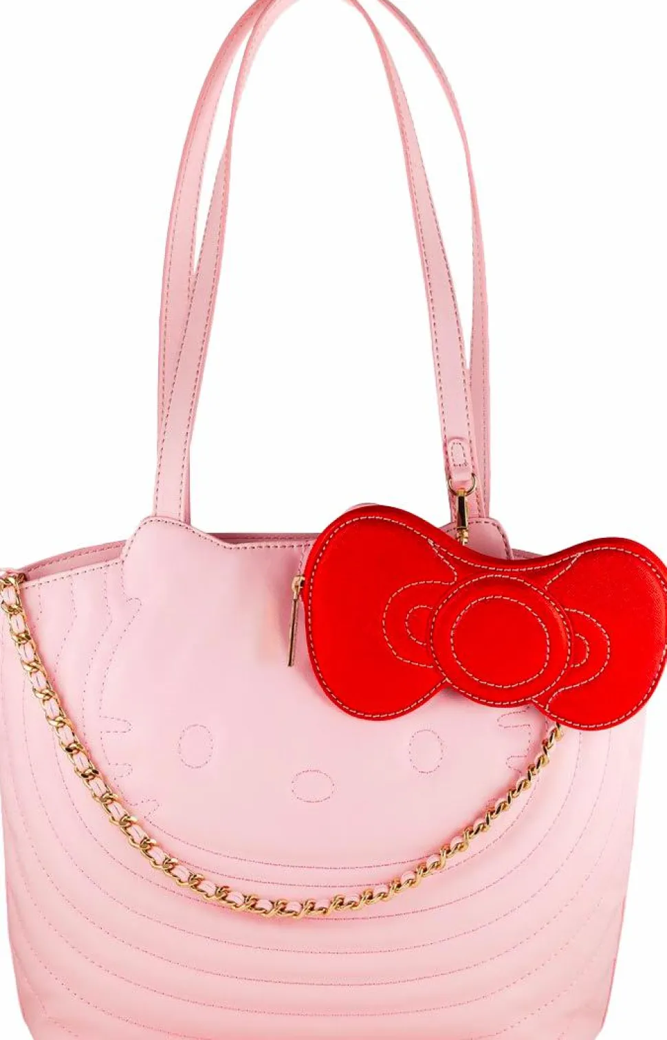 Hello Kitty - Pink Quilted 11” Faux Leather Shoulder Bag