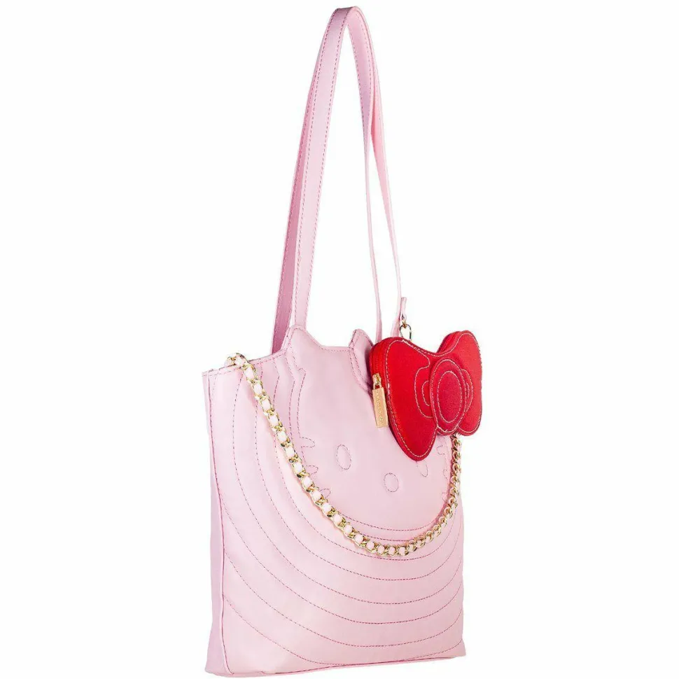 Hello Kitty - Pink Quilted 11” Faux Leather Shoulder Bag