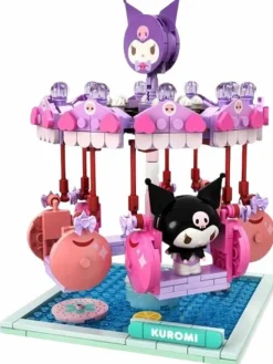 Hello Kitty - Summer Wunderland Kuromi Swing Ride Building Block Construction Set (439 Pieces)