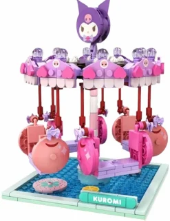 Hello Kitty - Summer Wunderland Kuromi Swing Ride Building Block Construction Set (439 Pieces)