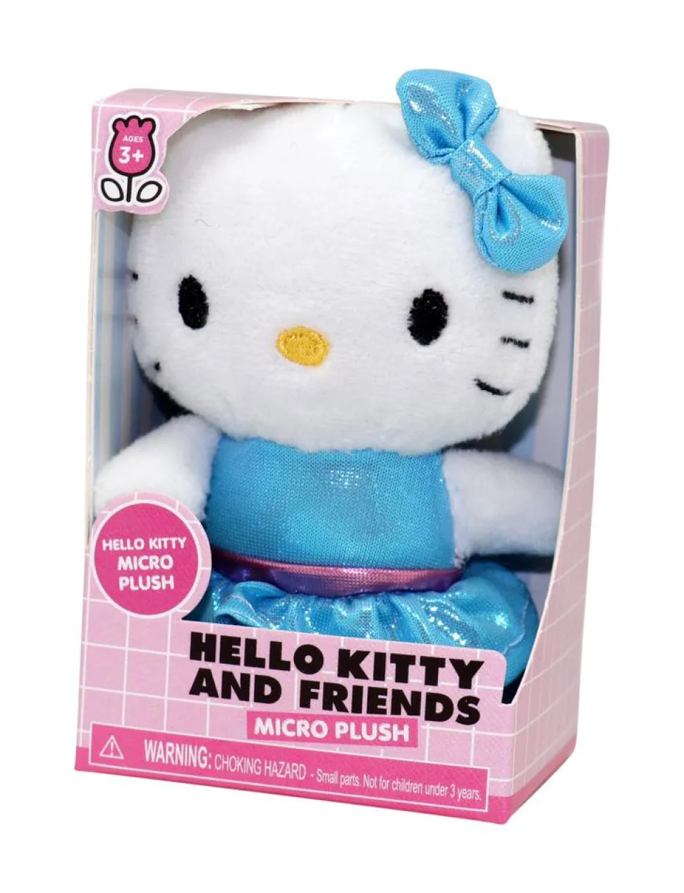 Hello Kitty and Friends - Hello Kitty in Blue Dress Micro 3" Plush