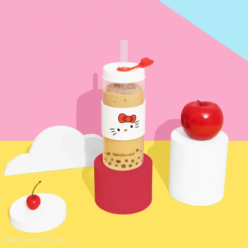 Hello Kitty and Friends - Hello Kitty (Classic White) Bobbleware 700ml Borosilicate Glass Reusable Tumbler