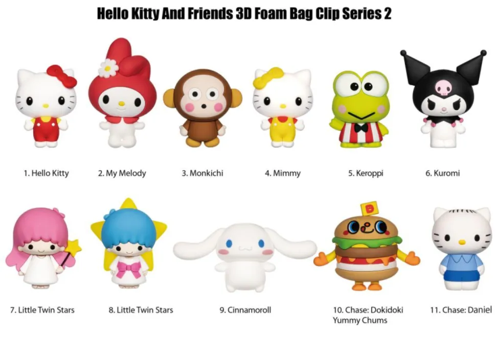 Hello Kitty and Friends - Series 02 3D Figural Foam Bag Clip Blind Bag (Display of 24)