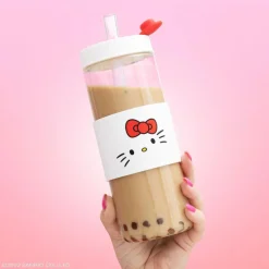 Hello Kitty and Friends - Hello Kitty (Classic White) Bobbleware 500ml Borosilicate Glass Reusable Tumbler