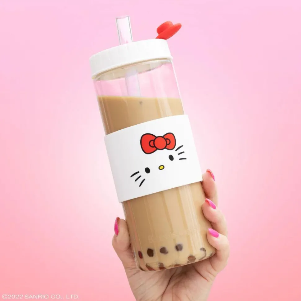 Hello Kitty and Friends - Hello Kitty (Classic White) Bobbleware 500ml Borosilicate Glass Reusable Tumbler