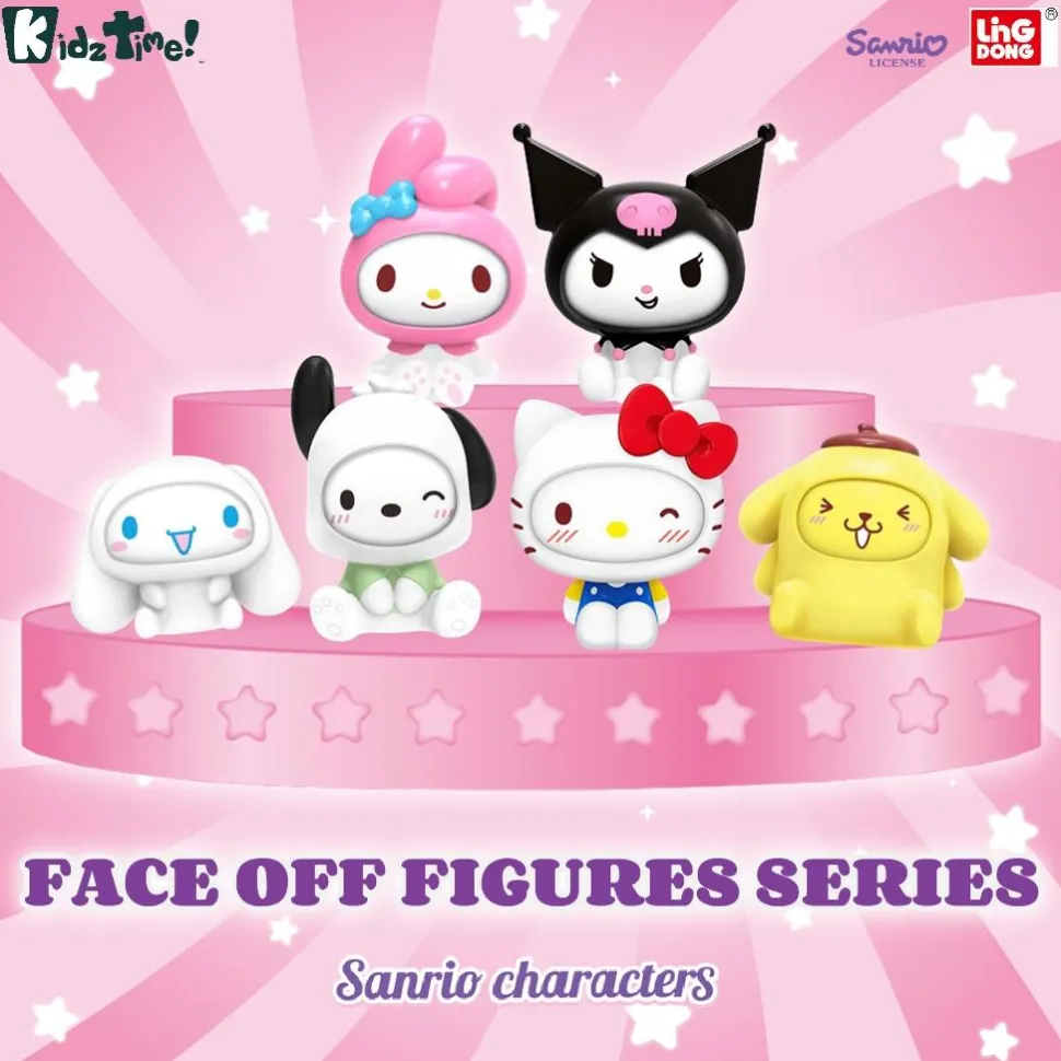Hello Kitty and Friends - Sanrio Characters Face Off Figures Blind Box Vinyl Figure (Display of 6)