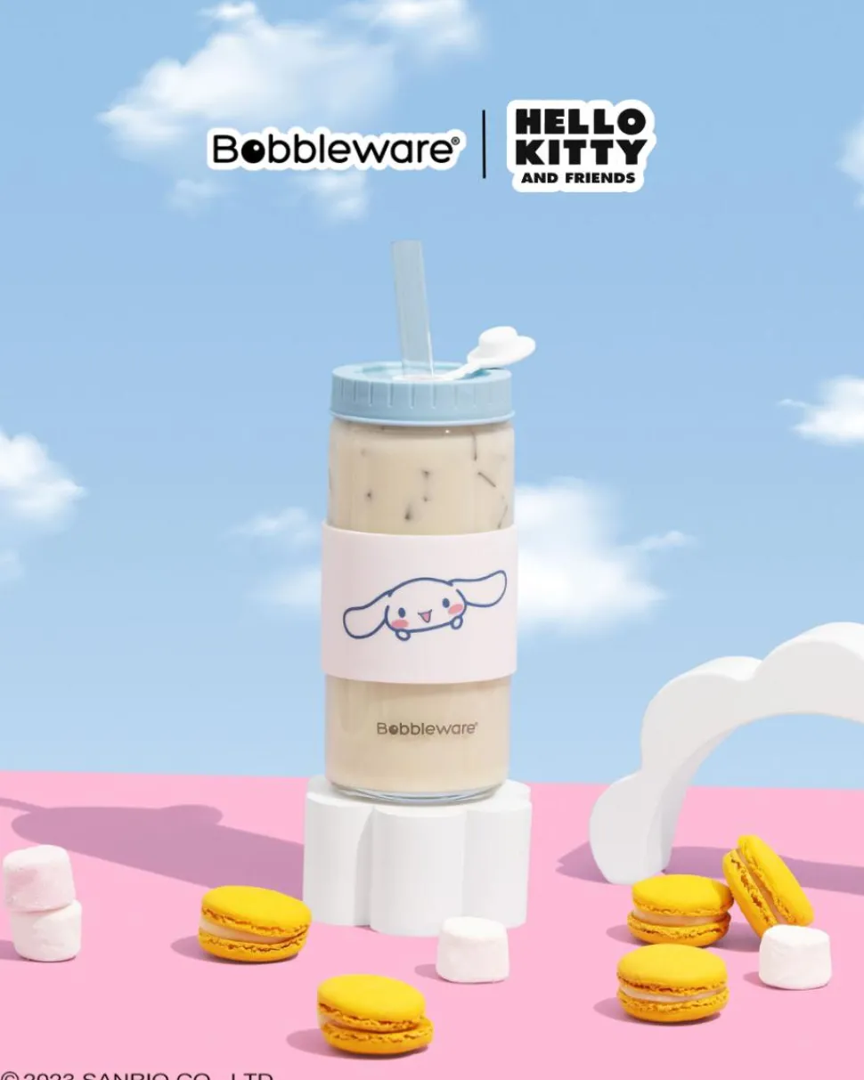 Hello Kitty and Friends - Cinnamoroll Bobbleware 500ml Borosilicate Glass Reusable Tumbler