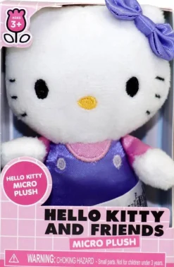 Hello Kitty and Friends - Hello Kitty in Purple Overalls Micro 3" Plush