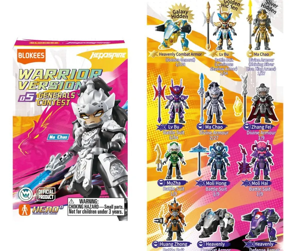 Herospire - Warrior Version 05 Generals' Contest Blind Box Articulated Model Kit (Display of 9)