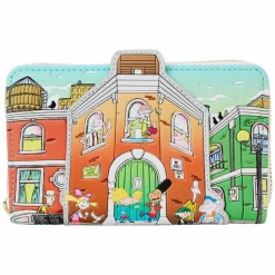 Hey Arnold - Sunset Arms Boarding House 4" Faux Leather Zip-Around Wallet