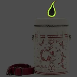 Hocus Pocus - Black Flame Candle Glow in the Dark 10” Faux Leather Crossbody Bag