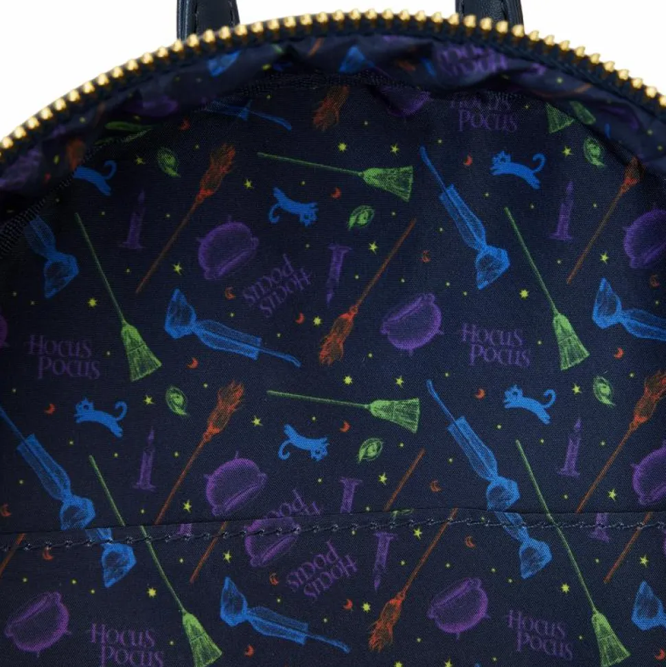 Hocus Pocus - Poster Glow in the Dark 10" Faux Leather Mini Backpack