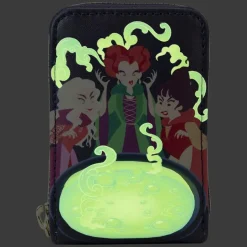 Hocus Pocus - Sanderson Sisters Cauldron Glow in the Dark 3" Faux Leather Accordion Wallet