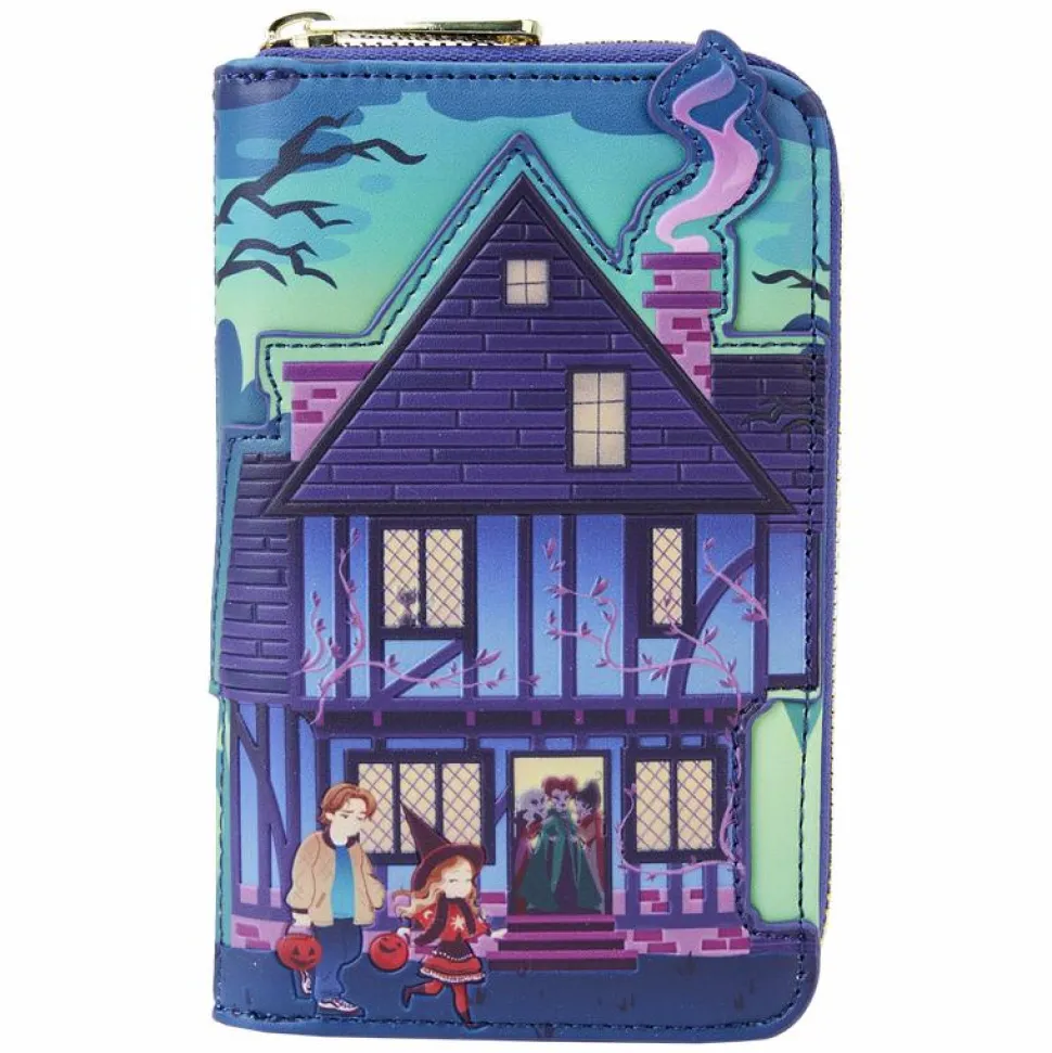 Hocus Pocus - Sanderson Sisters House Glow in the Dark 4" Faux Leather Zip-Around Wallet