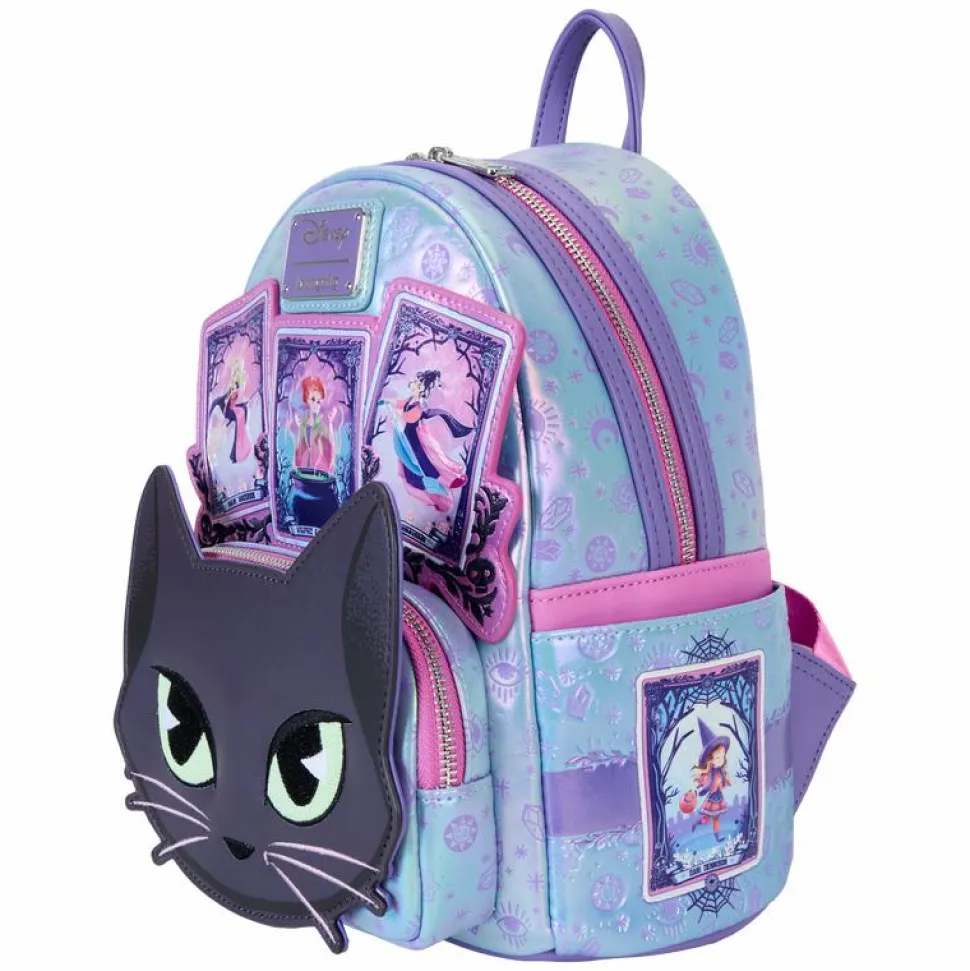 Hocus Pocus - Tarot Card Binx Iridescent Glow in the Dark 10" Faux Leather Mini Backpack