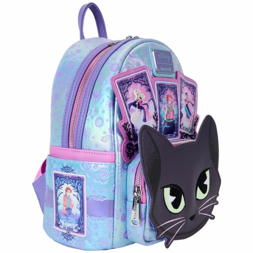 Hocus Pocus - Tarot Card Binx Iridescent Glow in the Dark 10" Faux Leather Mini Backpack