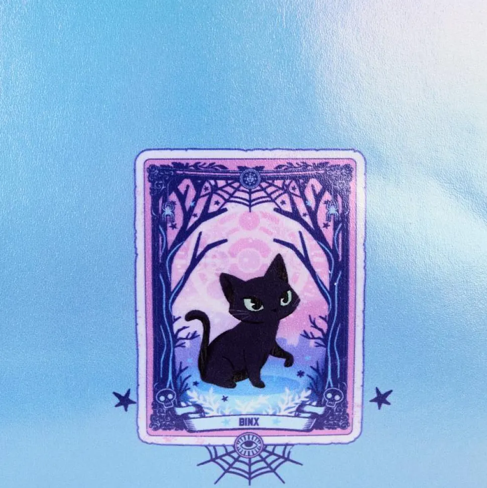 Hocus Pocus - Tarot Card Binx Iridescent Glow in the Dark 10" Faux Leather Mini Backpack