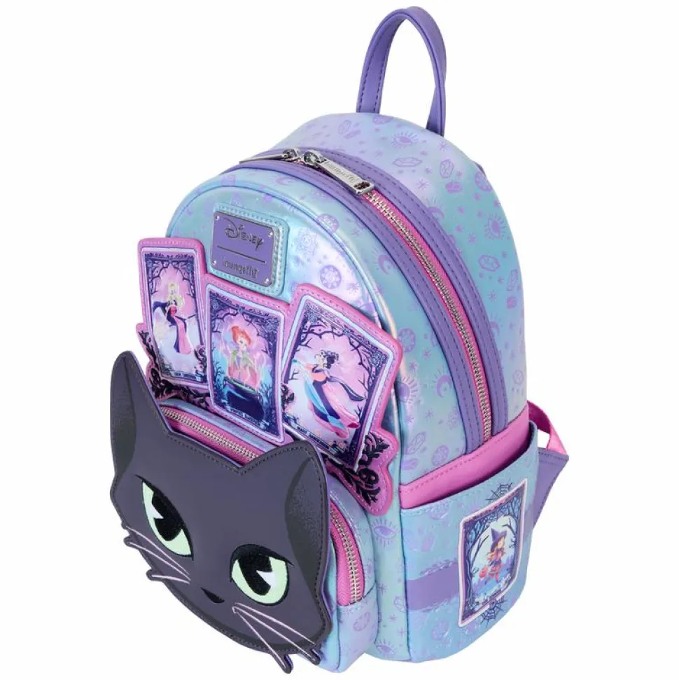 Hocus Pocus - Tarot Card Binx Iridescent Glow in the Dark 10" Faux Leather Mini Backpack