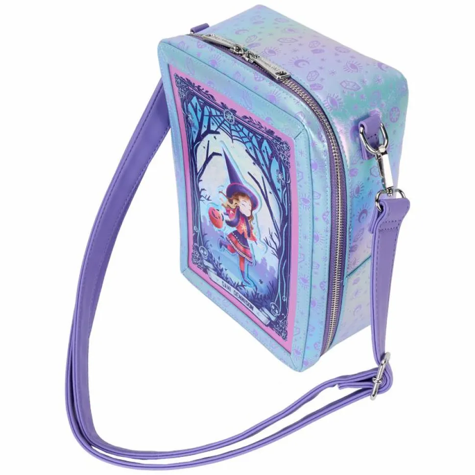 Hocus Pocus - Tarot Card Iridescent 10" Faux Leather Crossbody Bag