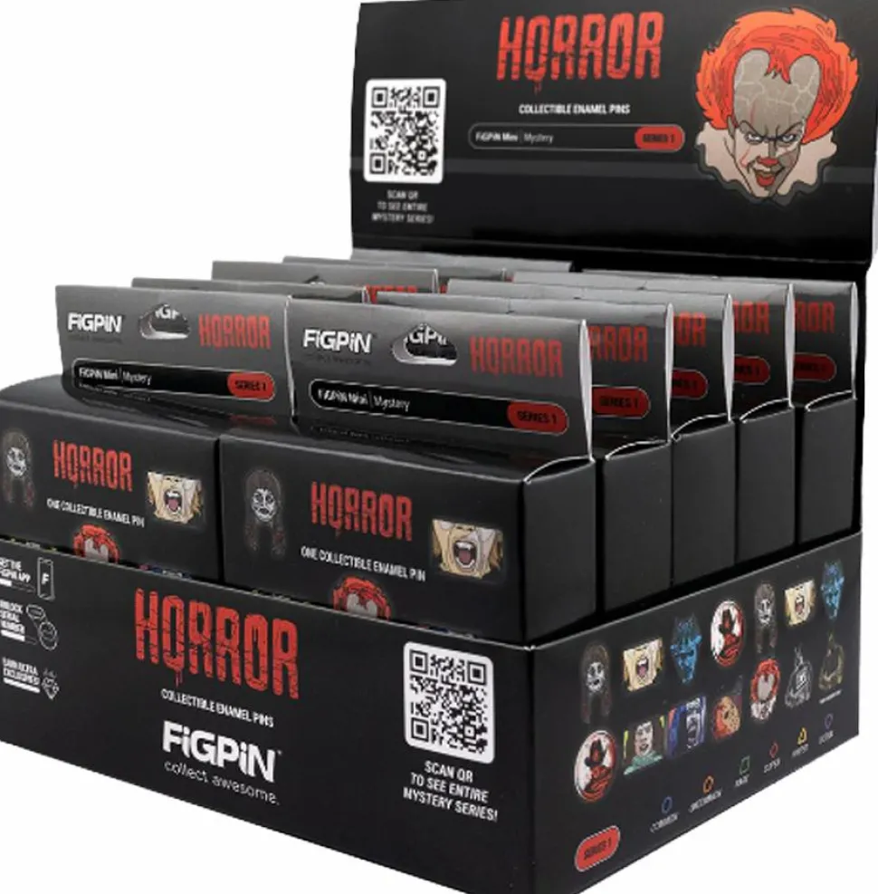 Horror - Series 1 FiGPiN Mystery Blind Box Mini Enamel Pin (Display of 10)
