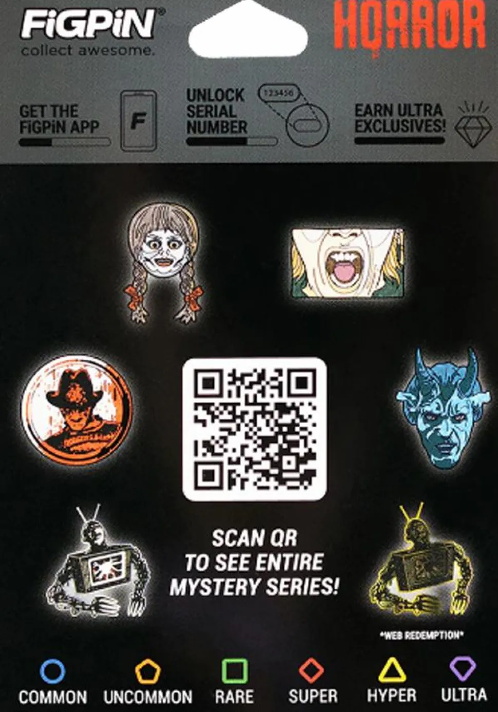 Horror - Series 1 FiGPiN Mystery Blind Box Mini Enamel Pin (Display of 10)