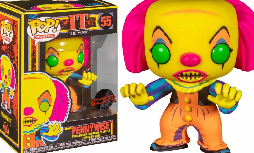 Horror Classics - Chucky, Elvira, Pennywise & Michael Myers Blacklight Pop! Vinyl Bundle (Set of 4)