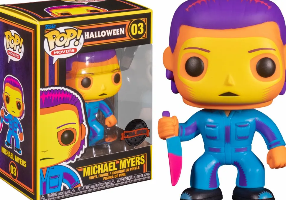 Horror Classics - Chucky, Elvira, Pennywise & Michael Myers Blacklight Pop! Vinyl Bundle (Set of 4)