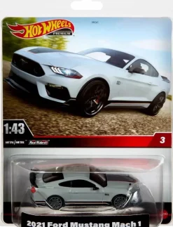 Hot Wheels - 2021 Ford Mustang Mach 1 Hot Wheels Premium Real Riders 1/43rd Scale Die-Cast Vehicle Replica
