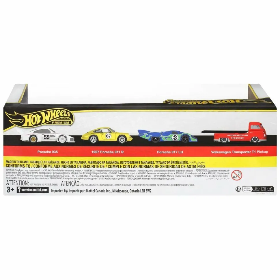 Hot Wheels - German Racers Hot Wheels Premium Collector Set Real Riders 1/64th Scale Die-Cast Vehicle Replica 4-Pack
