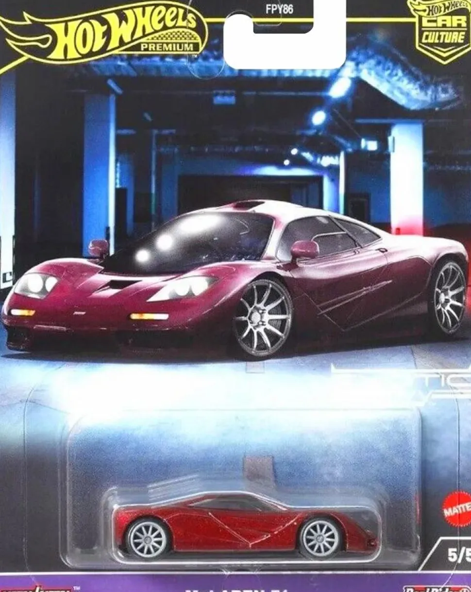 Hot Wheels - McLaren F1 Hot Wheels Premium Car Culture: Exotic Envy Real Riders 1/64th Scale Die-Cast Vehicle Replica