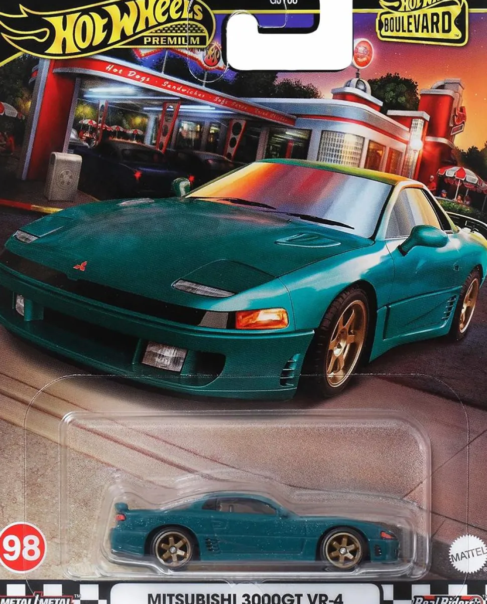 Hot Wheels - Mitsubishi 3000GT VR-4 Hot Wheels Premium Boulevard Real Riders 1/64th Scale Die-Cast Vehicle Replica