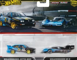 Hot Wheels - Volkswagen Jetta Mk3 & Volkswagen I.D. R Hot Wheels Premium Car Culture Real Riders 1/64th Scale Die-Cast Vehicle Replica 2-Pack