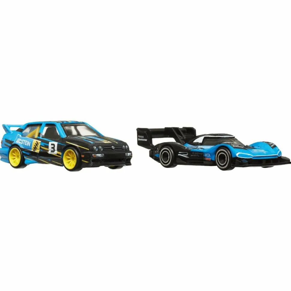 Hot Wheels - Volkswagen Jetta Mk3 & Volkswagen I.D. R Hot Wheels Premium Car Culture Real Riders 1/64th Scale Die-Cast Vehicle Replica 2-Pack