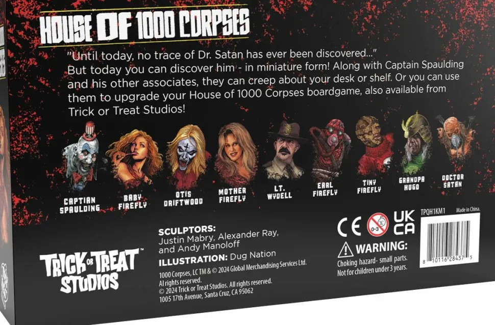 House of 1000 Corpses - Unpainted Miniature Figure 9-Pack Board Game Expansion